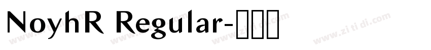 NoyhR Regular字体转换 NoyhR Regular字体转换